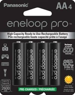 Panasonic Eneloop pro AA Rechargeable Batteries 4-Battery Pack (Copy)
