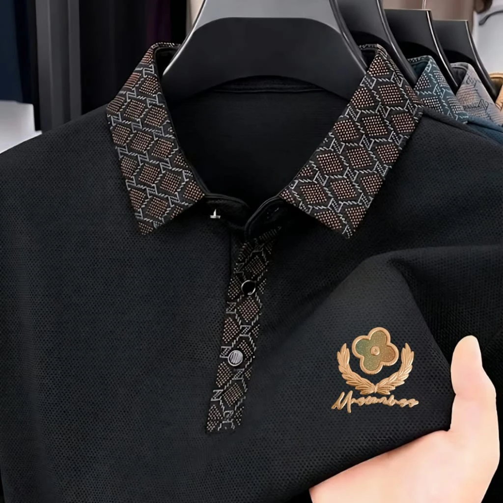 Premium Polo Shirt with China Sticker