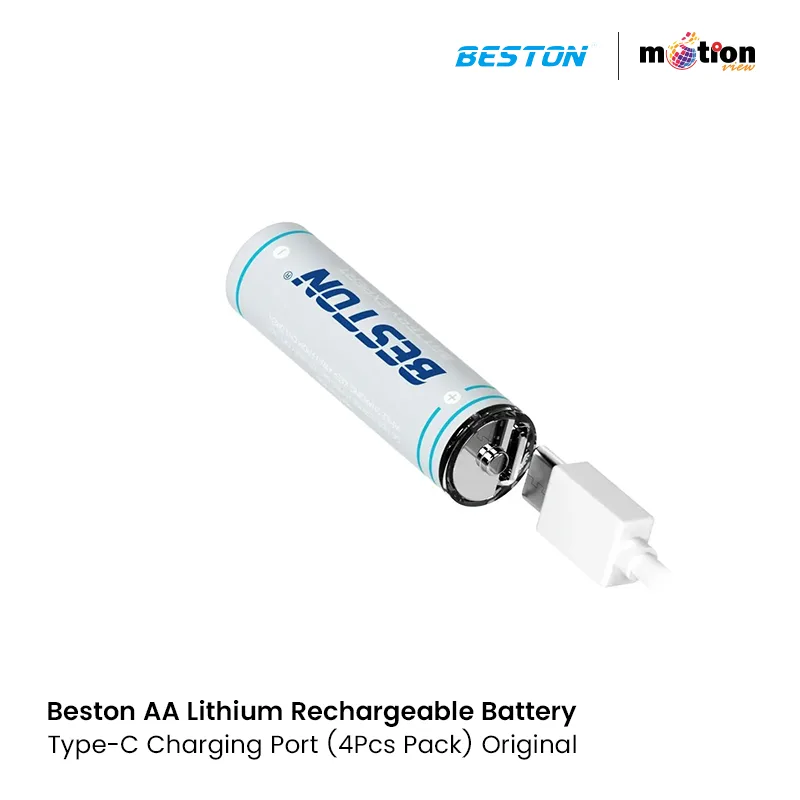 Beston AA Lithium Rechargeable Battery Type-C Charging Port (4Pcs Pack) Original