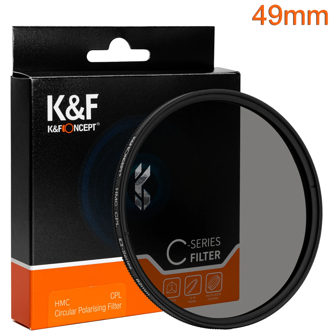 K&F 49mm Circular Polariser Filter (CPL) KF01.1434