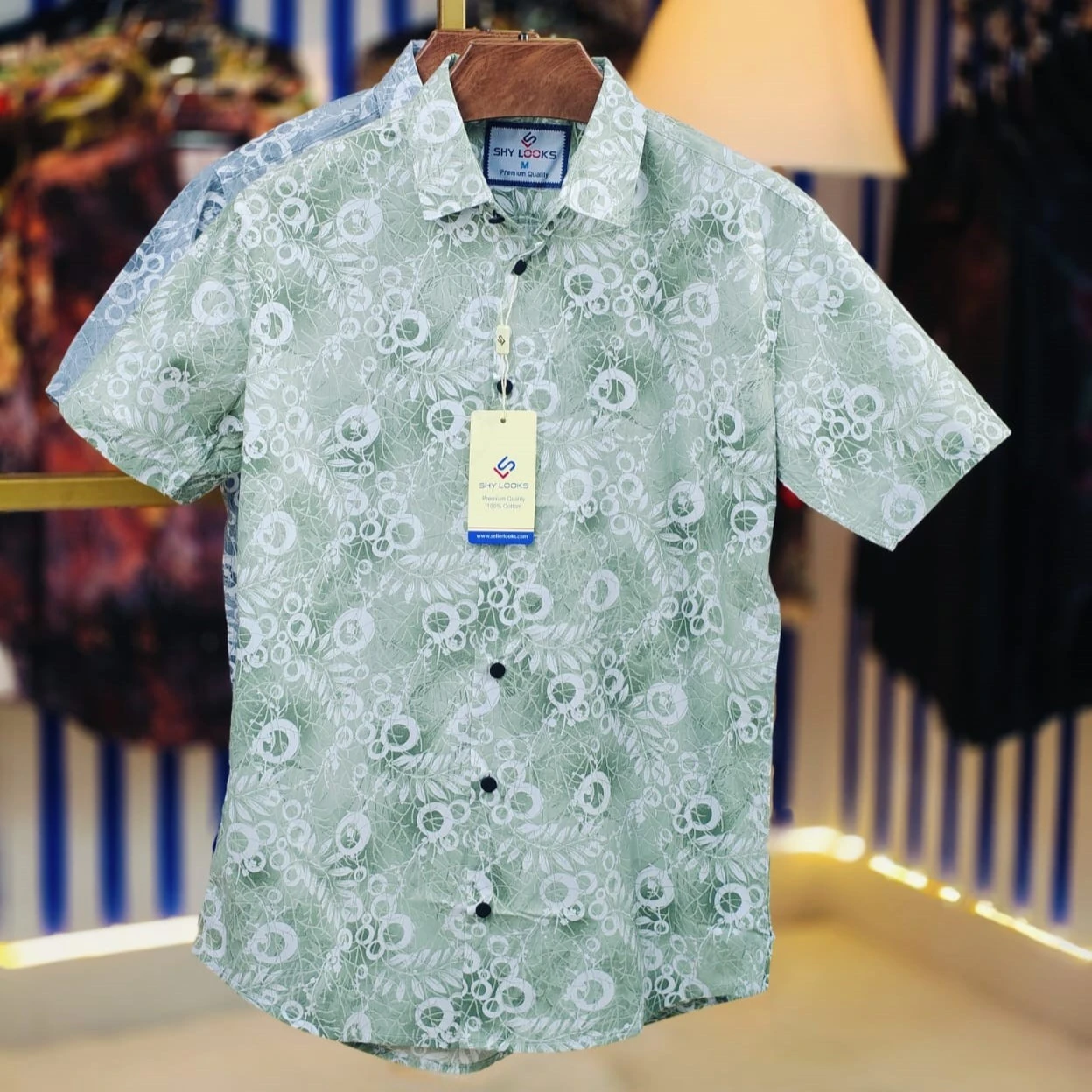 Pure Cotton Half Sleeve Print Shirt for Men's