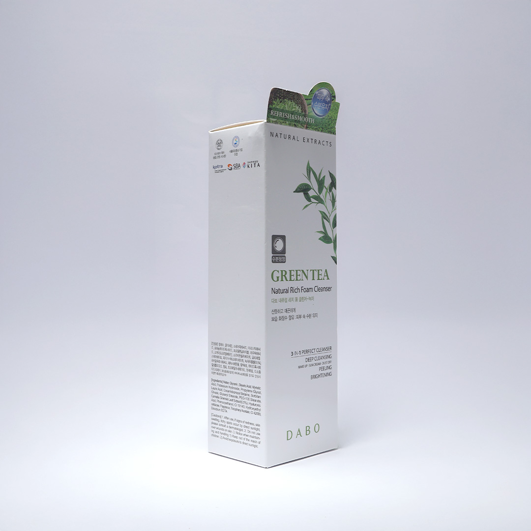 Dabo Natural Rich Foam Cleanser Green Tea 180 ml