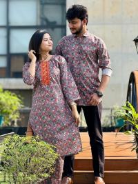 Premium Shirt Three Piece Couple Set
