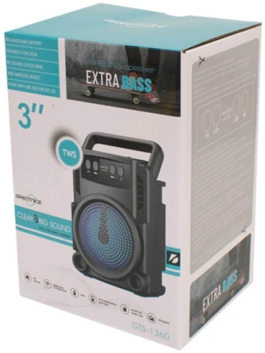 Bluetooth Speaker GTS-1345 Rechargeable Extra Bass wireless portable speaker Mini style 3 inch TWS,FM,USB audio player