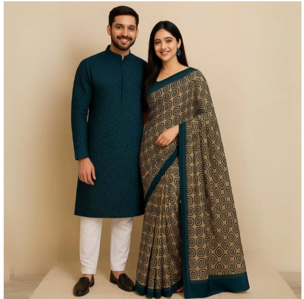 Eid Special Couple Sharee Panjabi Combo