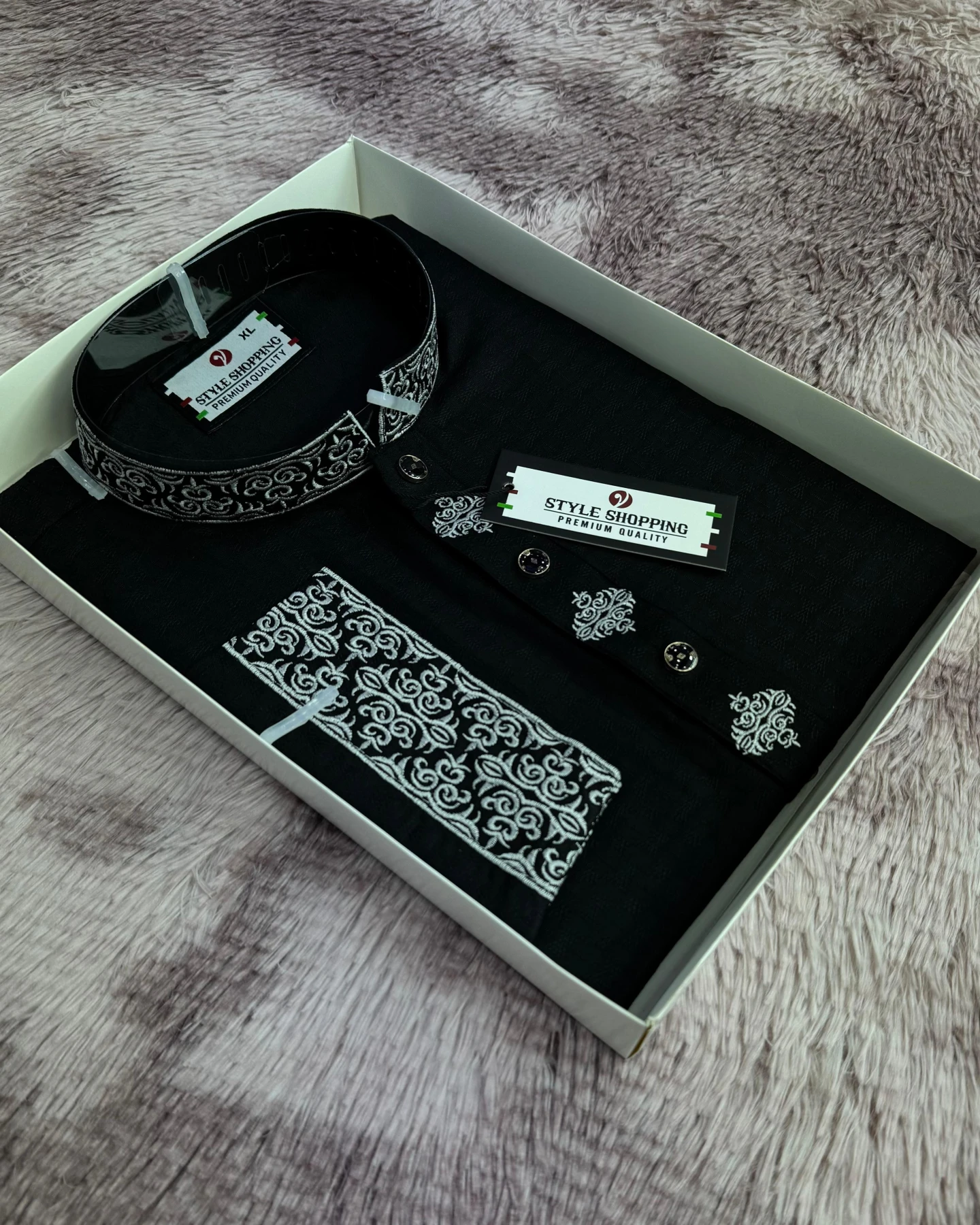 Eid Collection 2026 Black-Silver Pattern Embroidery Punjabi