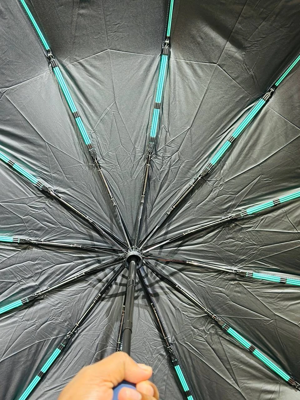 Premium 12-Ribs Automatic Dual-Person Umbrella with Fiber Handle