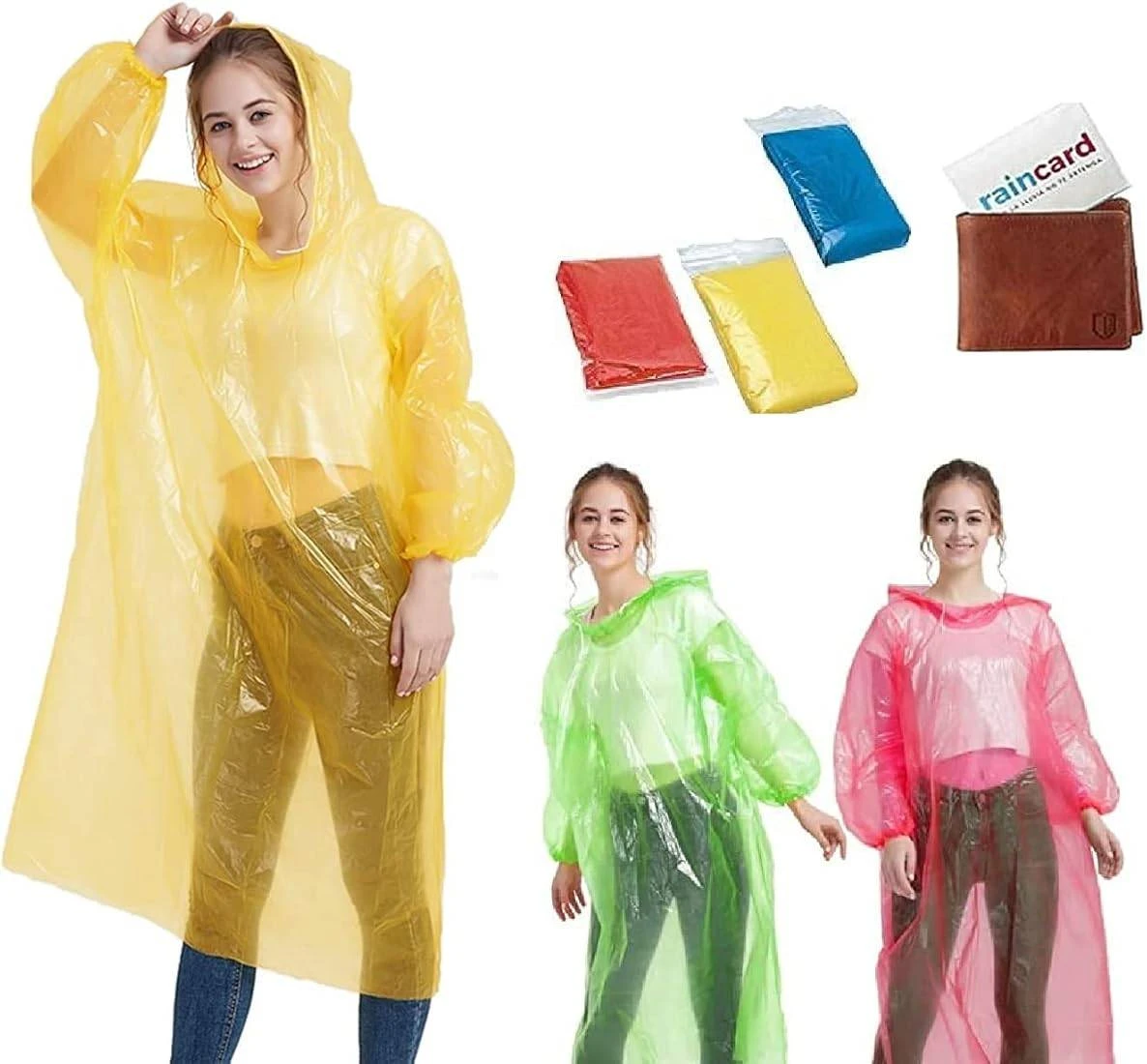 Rain Card, Wallet Rain Coat, Pocket Rain Coat, Rain Coat For Man And Women (10Pcs)