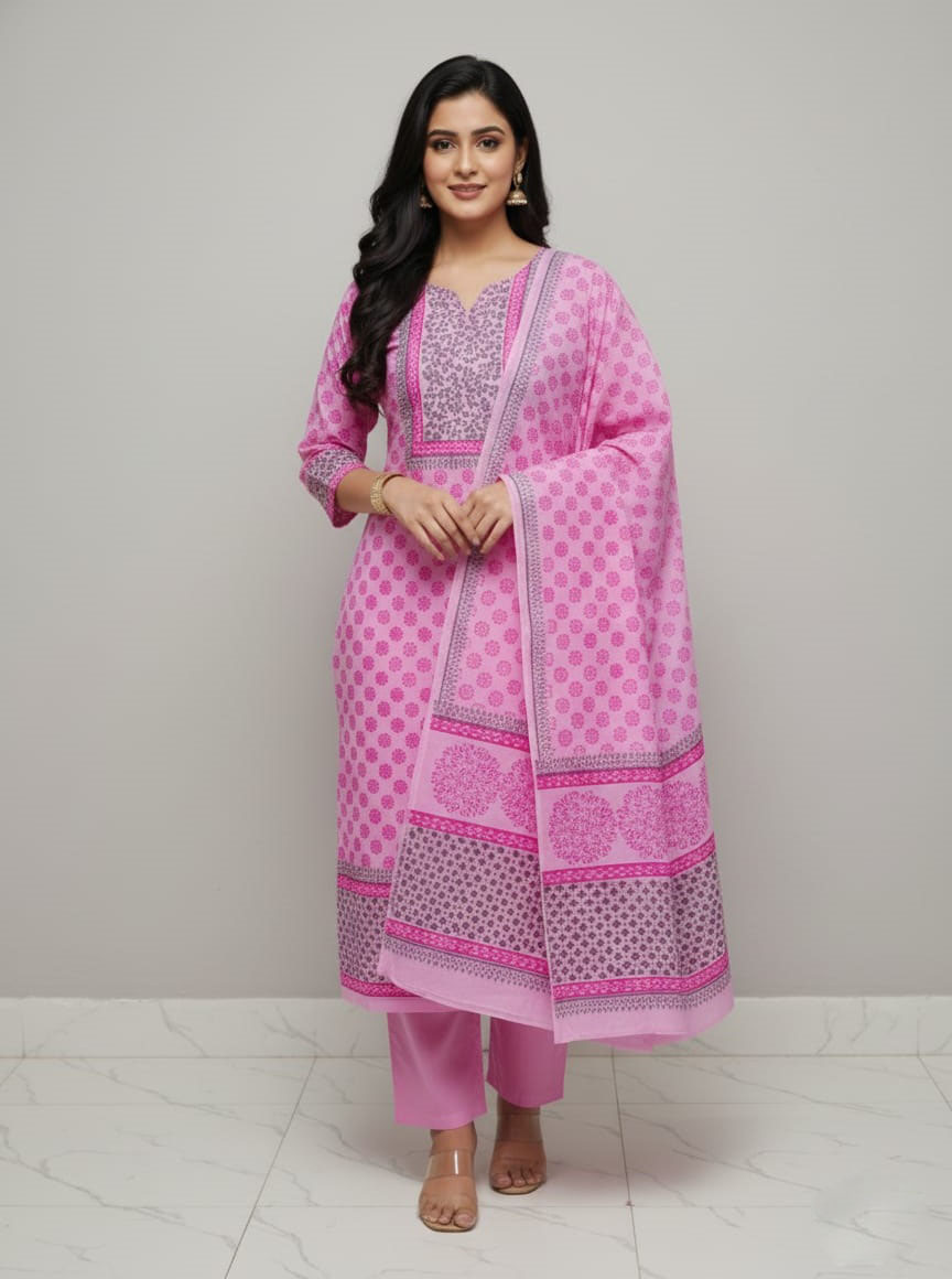 Block Print Three Piece