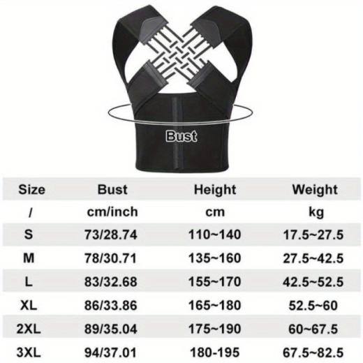 Premium Adjustable Back Posture Corrector Belt for Women Men