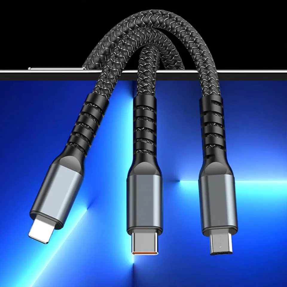 Moxx MDC-3C 3 in 1 120 Watt 100 mm Fast Charging cable