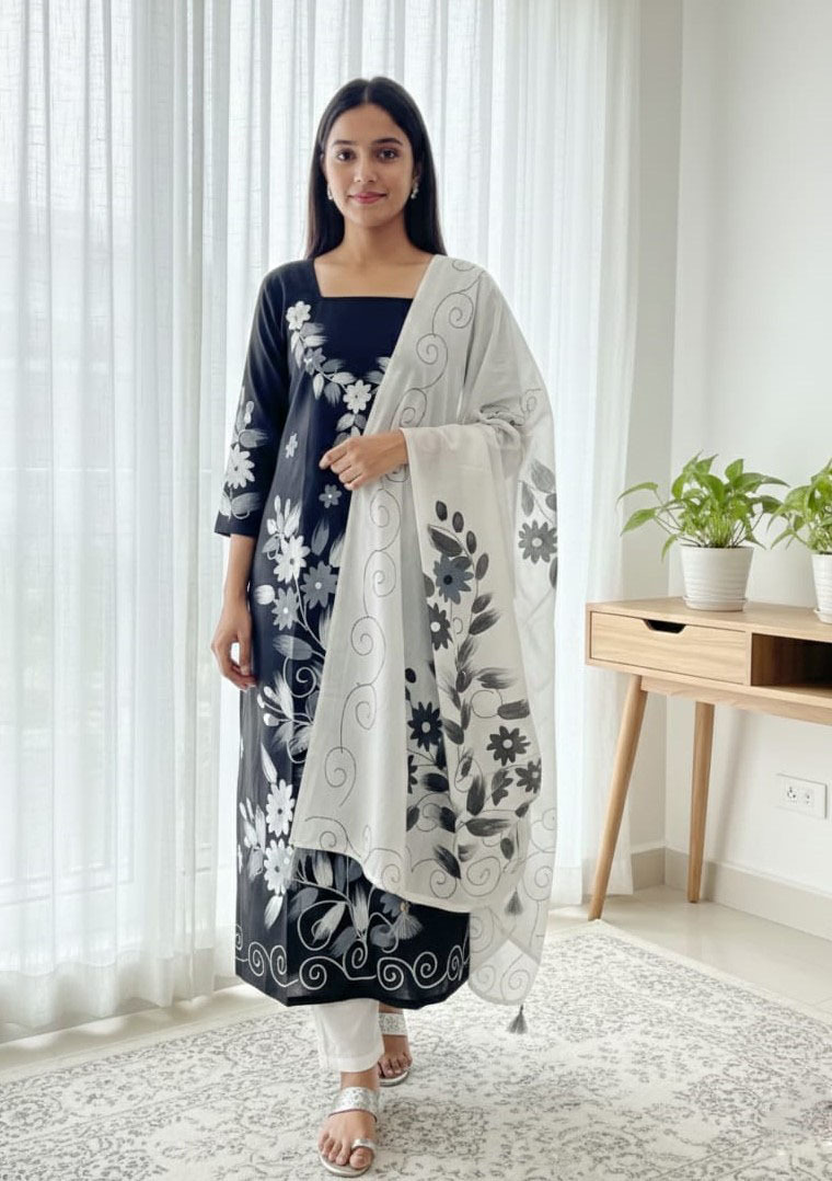 Block Print Three Piece