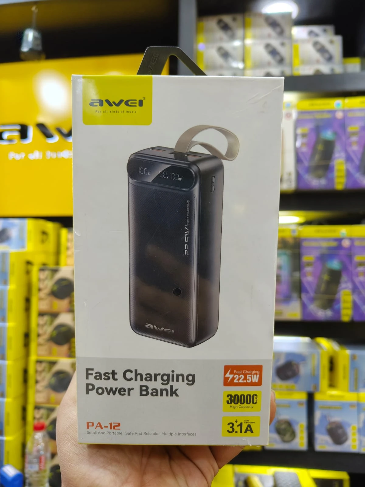 Awei PA-12 30000mah 22.5W PD Supported Fast Charging Powerbank
