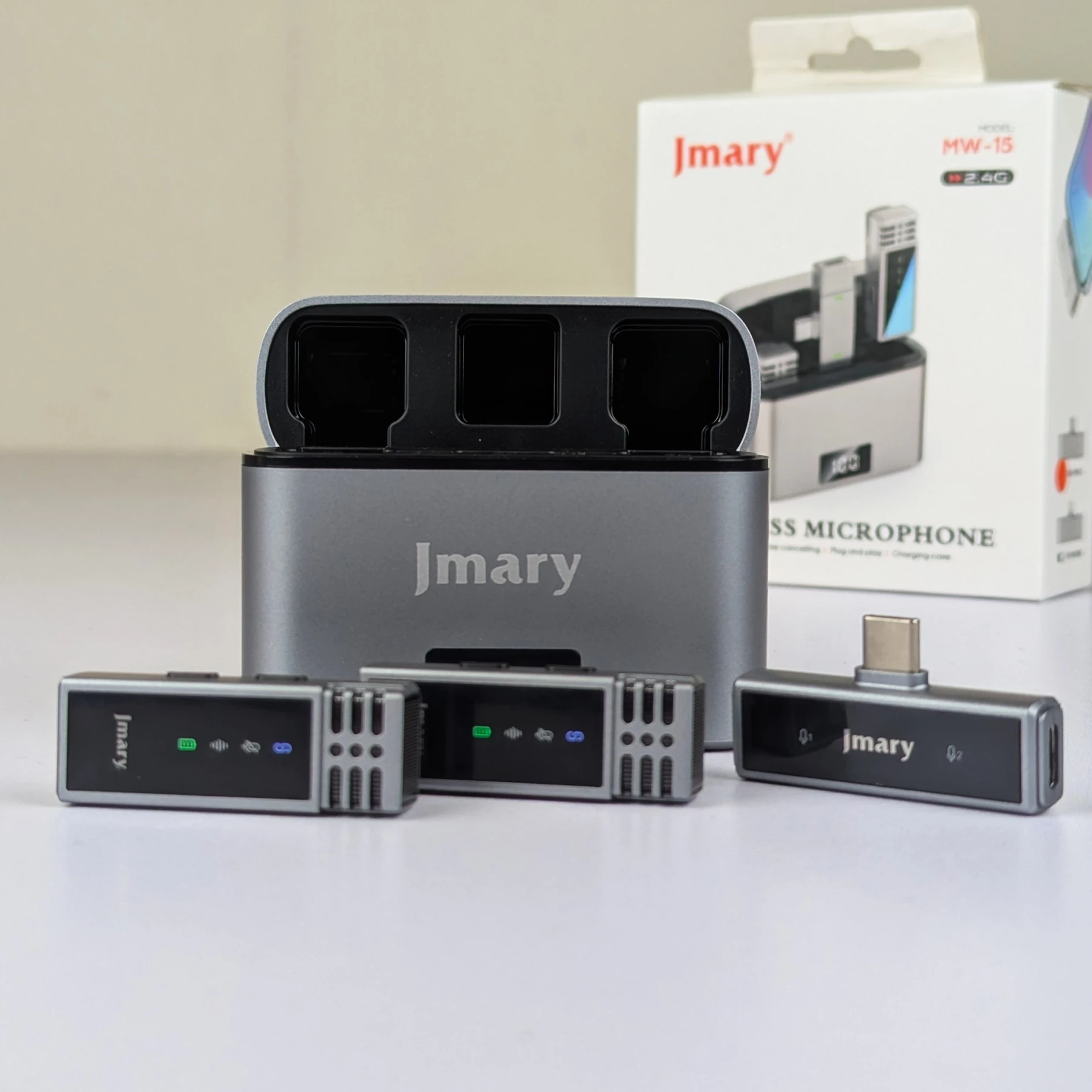 Jmary MW-15 | 2.4G Wireless Microphone For Mobile TYPE-C | Dual Microphone