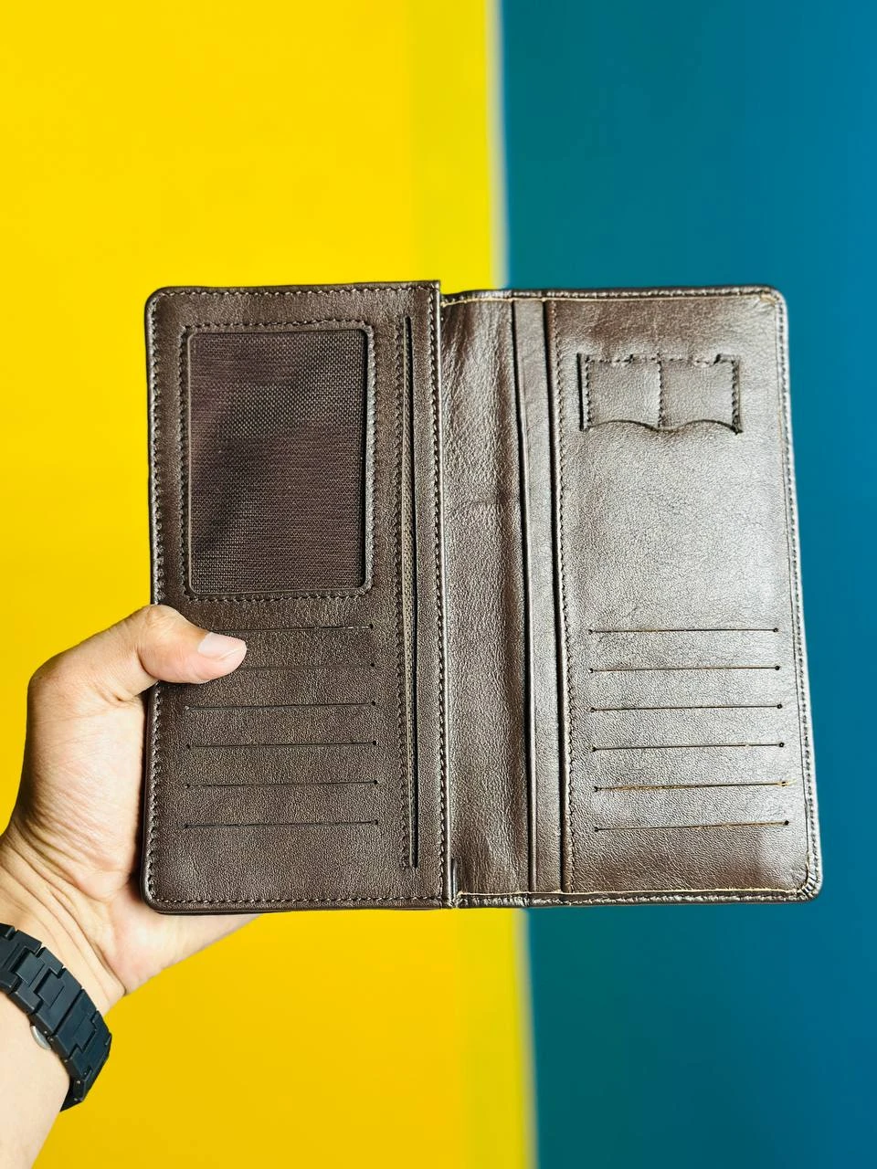 Premium Leather Wallet for Men – Dark Brown