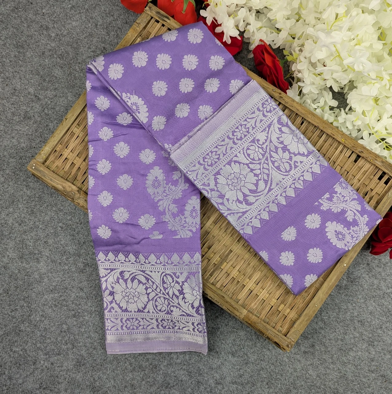 Premium Silk Katan Saree (Blue, Light Pink, Maroon, Black, Lavender)