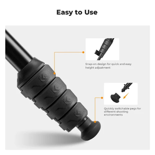 K&F Concept KF09.138 Lightweight Aluminum Portable Professional Monopod
