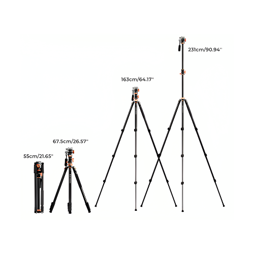 K&F Concept KF09.137 Video Tripod with FH-03 Fluid Head