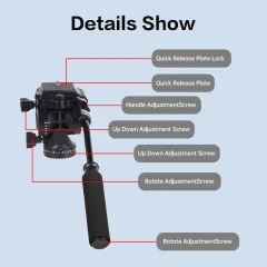 Jmary KT285+NB50 1.77M 2 In 1 Hydraulic head Professional Camera Tripod