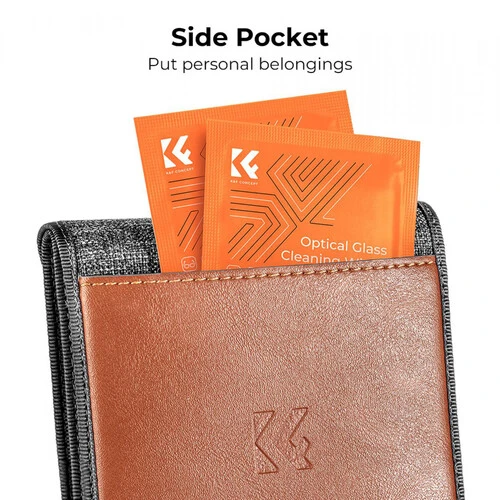 K&F Concept 3-Pocket Lens Filter Case – Holds Filters Up to 82mm – Compact Protective Storage for Camera Filters KF13.138