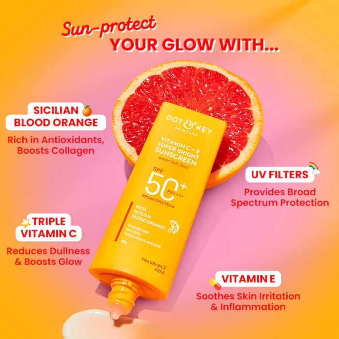 Dot & Key Vitamin C + E Super Bright Sunscreen 80gm SPF50 PA+++