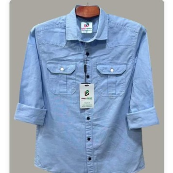 Double Pocket shirt for men(sky)