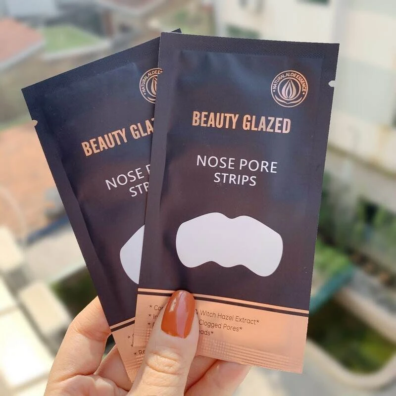 10pcs Beauty Glazed Nose Pore Strips Blackhead Remover 3gm
