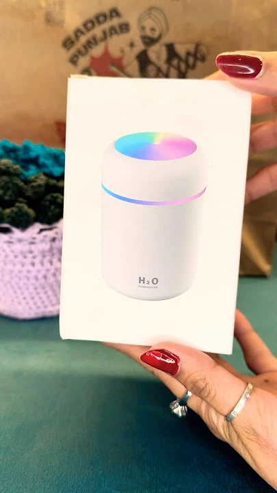 USB Non Rechargeable Mini Air Humidifier for Bedroom – High Power, Ultra-Quiet, with Color Lights