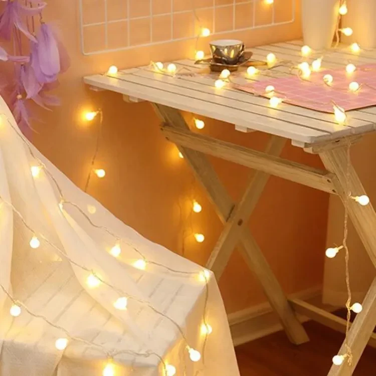 Warm White Snow Ball Fairy Lights , Waterproof Decorative Fairy Lights Set of 28 Pieces