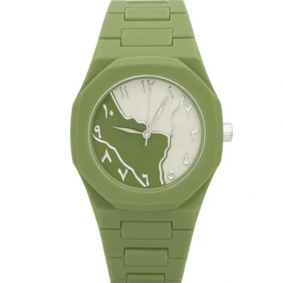 Arabic Dial Premium Marble Finish Ladies Watch with Butterfly Lock