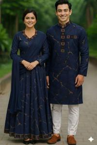 Eid Special Couple Panjabi Three Piece Combo