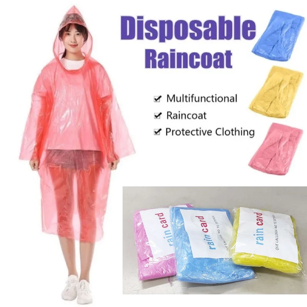Rain Card, Wallet Rain Coat, Pocket Rain Coat, Rain Coat For Man And Women (10Pcs)