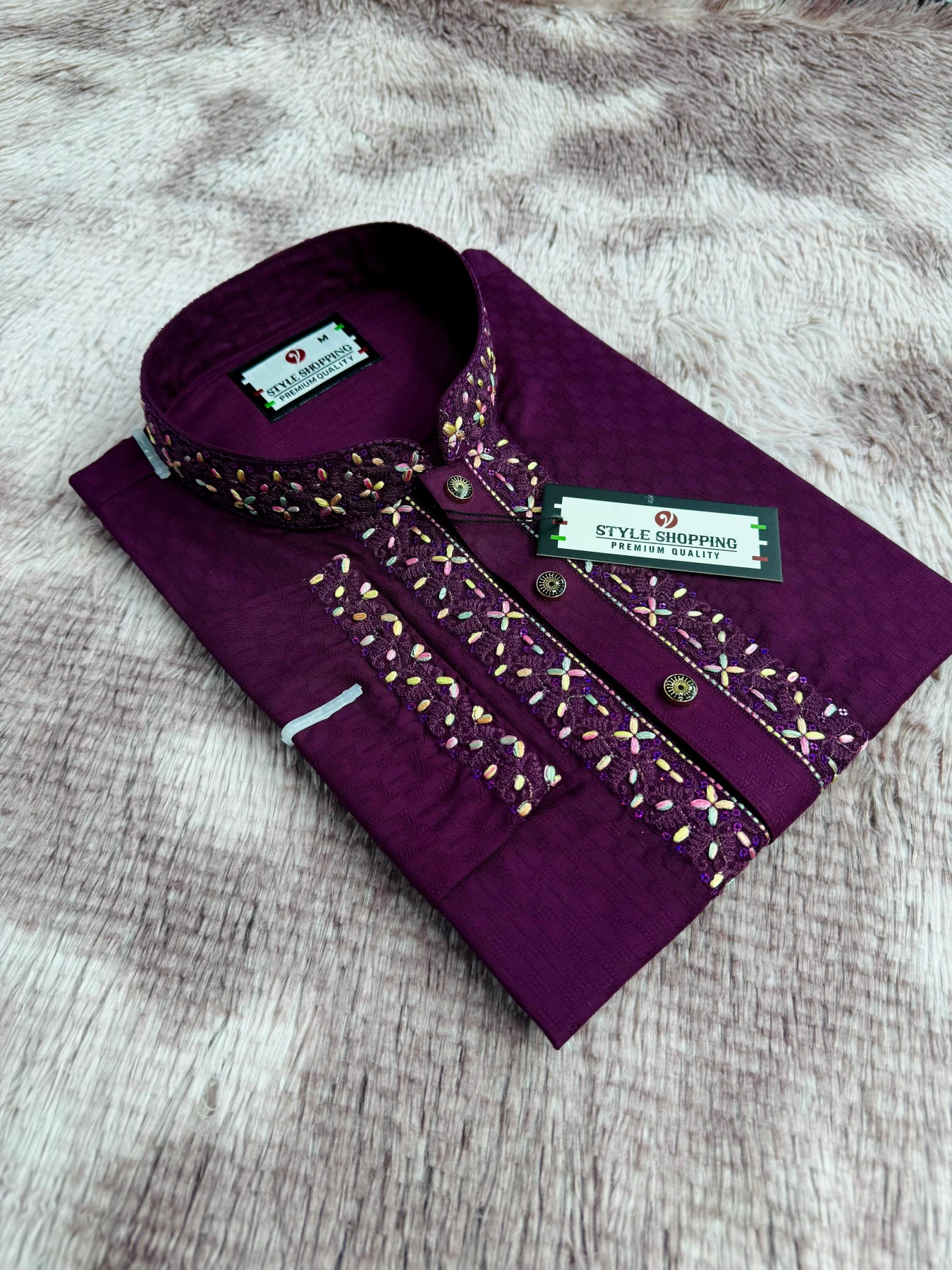 Eid Collection 2026 Purple Sequence Embroidery Punjabi