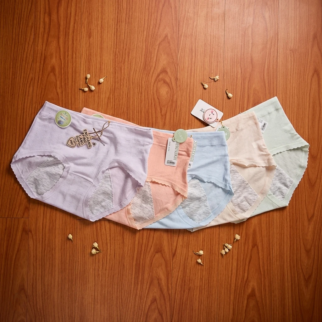 Leakproof cotton panty for women comfortable underwear - (Multicolor)