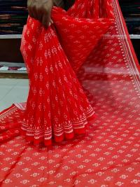 Chanderi silk sharee with blause pcs