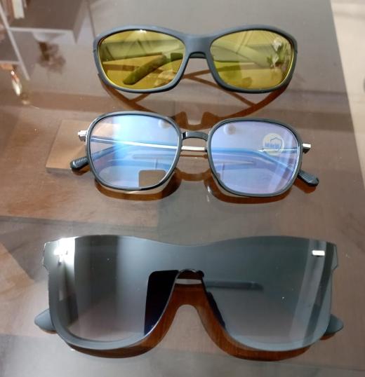 3 Glasses Combo Package - Stylish White Glasses & Black Glasses & Night Vision Sunglasses - 3 in One