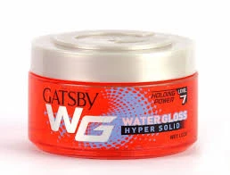 Gatsby Water Gloss Hair Gel 150g Hyper Solid Level 7 Holding Power - Wet Look, Shine Effect, Non Sticky, Easy Wash Off