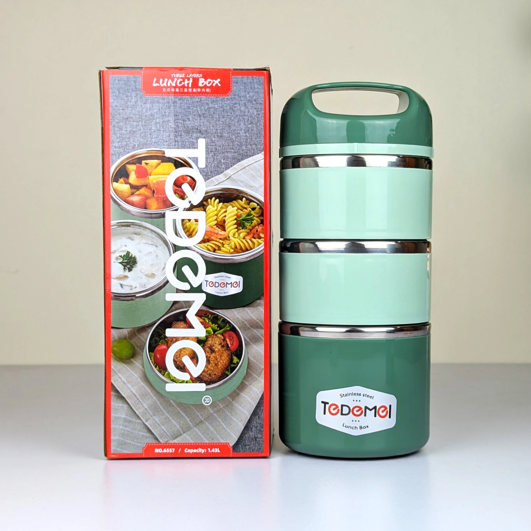 3.5 Layers 1.43L Stainless Steel Lunch Box