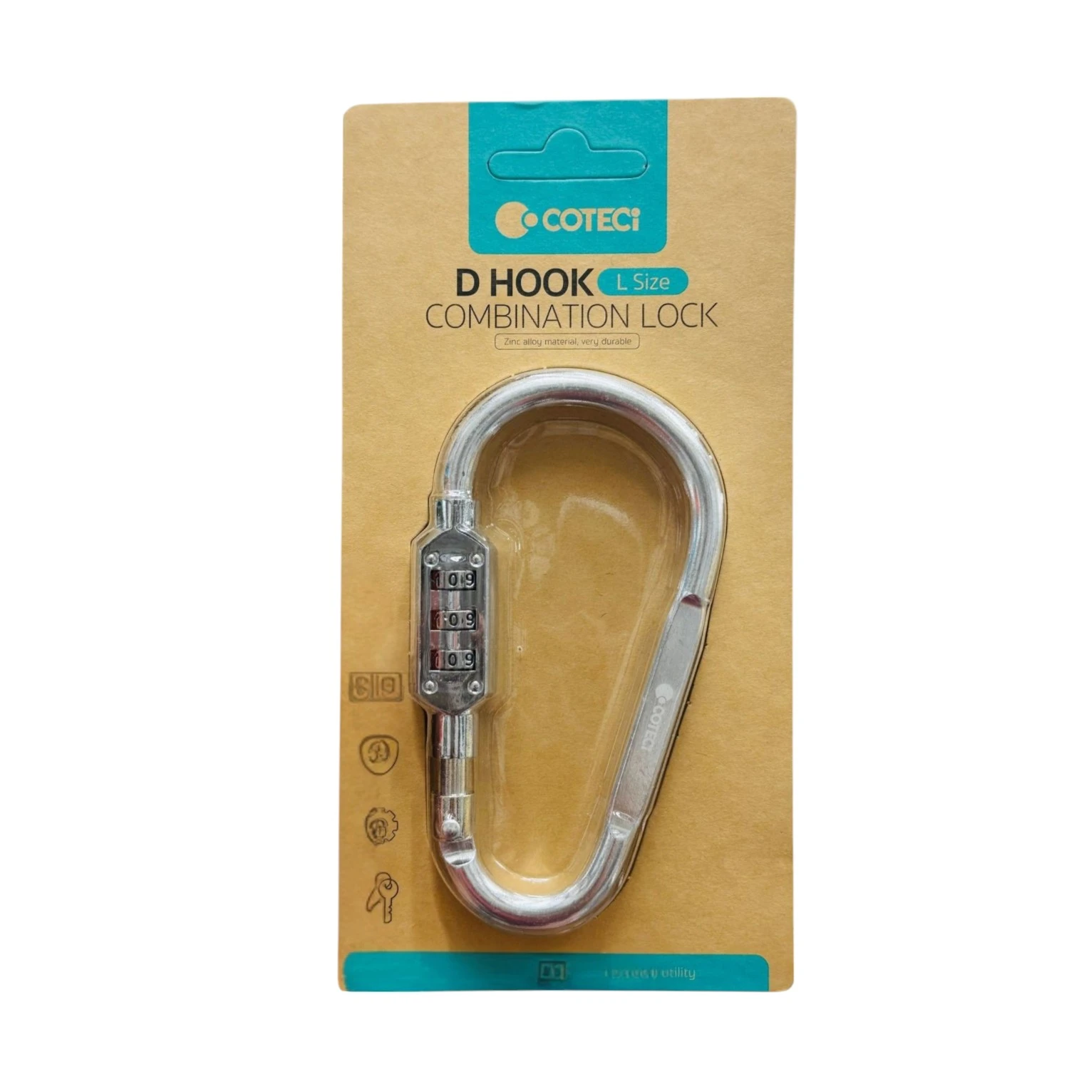 COTECi D Hook Combination Lock (L Size)