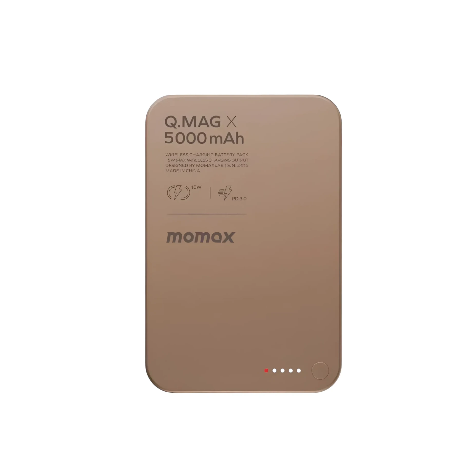 Momax Q.Mag X Magnetic Wireless Power Bank 5000mAh – Golden