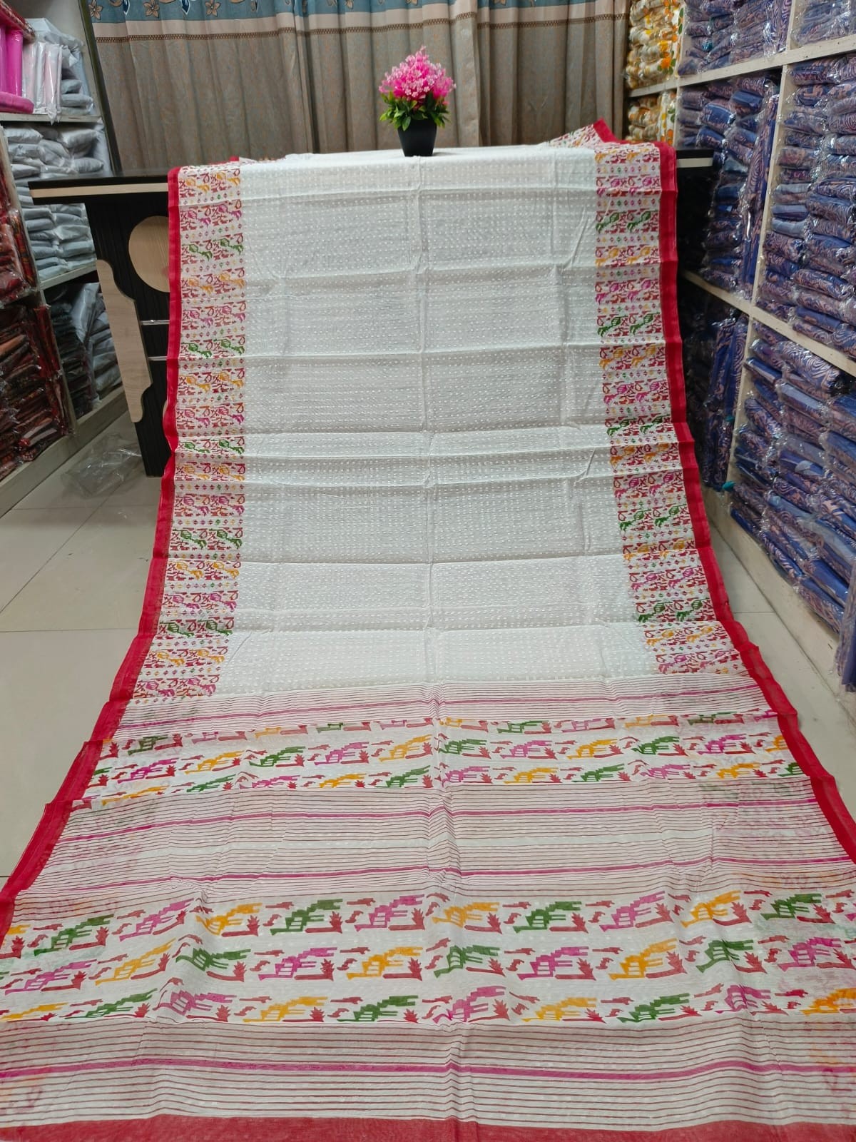 Half Silk Skin Print Sharee