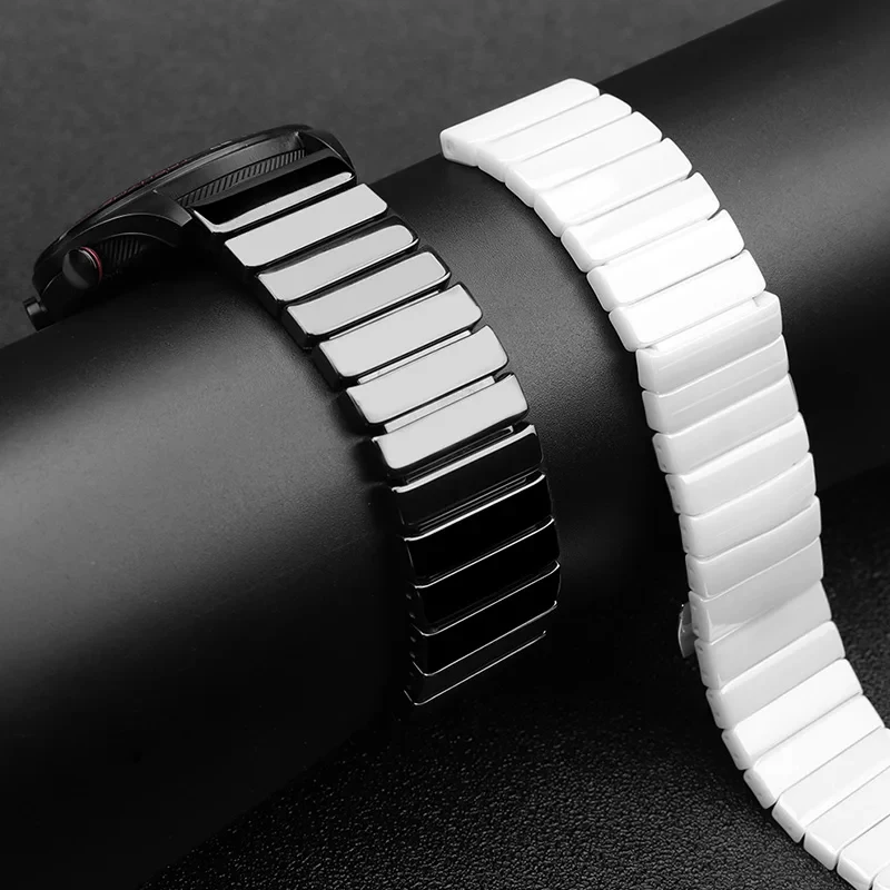 22mm Ceramic strap for smartwatch – White