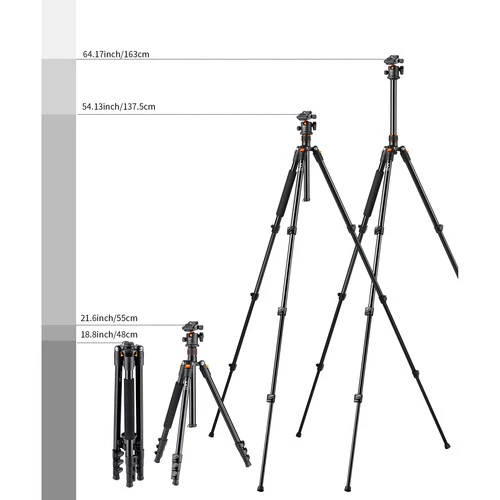 K&F Concept DSLR Camera Tripod with KF-28 Ball Head KF09.080V1