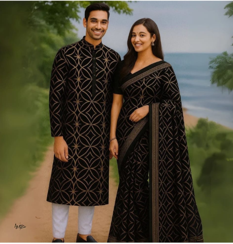 Eid Special Couple Sharee Panjabi Combo