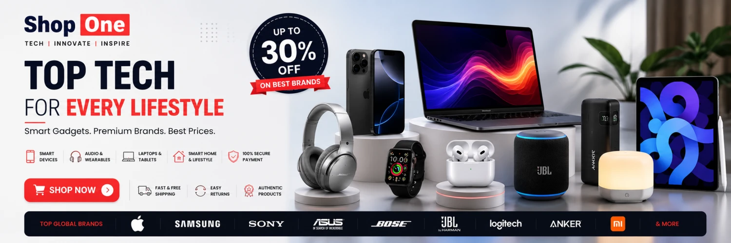 Shop One promo banner