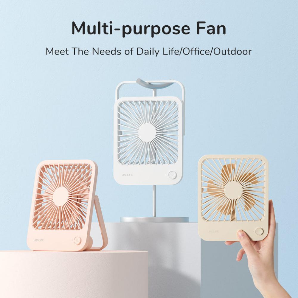JISULIFE FA26A Desk Fan Portable Ultra-Slim Table Fan