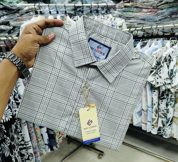Pure Cotton full Sleeve Check Shirt