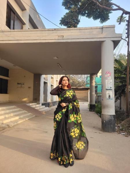 Exclusive Handloom Half Silk Saree – Dropupseller Signature Collection