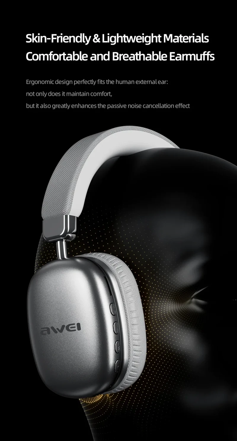Awei AT8 Bluetooth Wireless Headphones (6 Month Warranty)