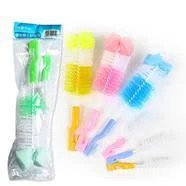Baby Feeding Bottle & Nipple Cleaner Brush 2in1 Set - Multicolor Available